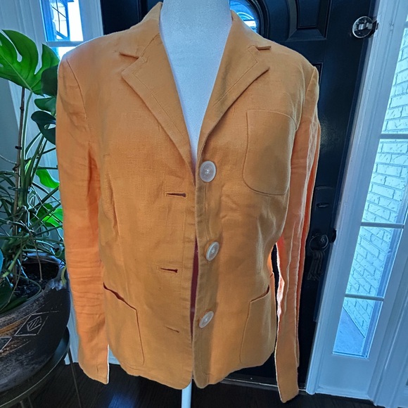 Lauren Ralph Lauren Vibrant Orange Blazer - Picture 2 of 11
